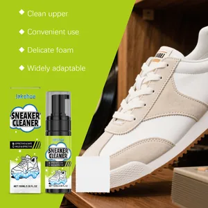 Jakehoe professional sneaker cleaner kit including 100ml foam bottle and cleaning cloth.