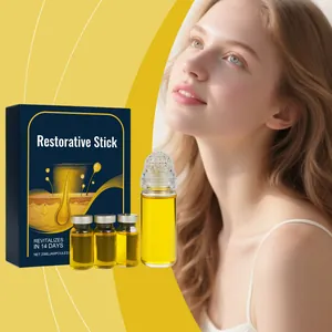 Gentle facial essence set with restorative stick and ampoules for moisturizing skin