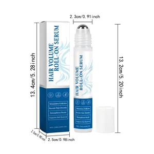 Rosemary hair volume roll-on serum dimensions and packaging for scalp treatment