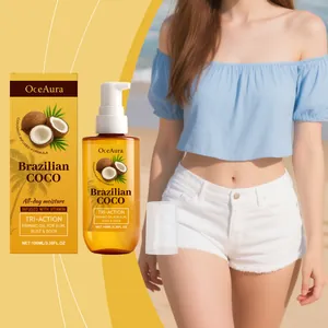 OceAura Brazilian COCO συσφιγκτικό λάδι σώματος 100ml για βαθιά ενυδάτωση της επιδερμίδας