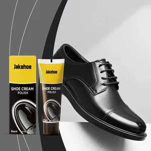 Detailed view of Jakehoe black shoe cream polish for leather care and shine