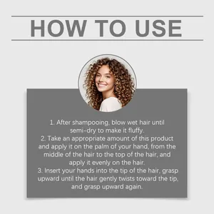 Guía profesional de tres pasos para usar espuma moldeadora en el cabello rizado natural.