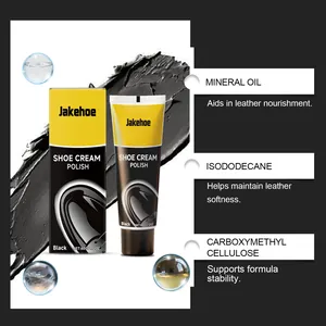 Jakehoe black shoe cream polish ingredients list and benefits for professional leather care