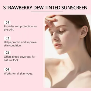 Comprehensive benefits list for Strawberry Dew Tinted Sunscreen for all skin types