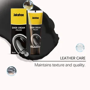 Jakehoe black leather shoe cream polish for scratch repair and leather maintenance