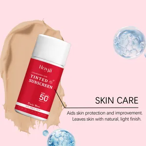 Hoygi Strawberry Dew Tinted Sunscreen SPF 50+ Porcelain shade with light finish