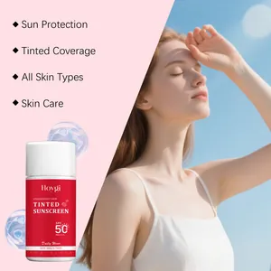 Hoygi Strawberry Dew Tinted Sunscreen SPF 50+ provides facial hydration and protection