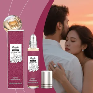 Rose roll-on perfume for long-lasting fragrance with portable elegant packaging