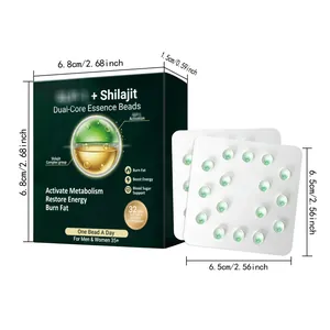 Shilajit dual-core essence beads dietary supplement packaging with box dimensions