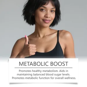 Close-up of a smiling model promoting metabolic boost benefits for body wellness.
