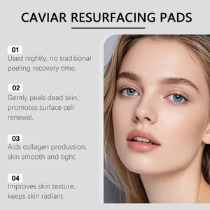 Detail view of Caviar Resurfacing Pads showing smooth skin results and features