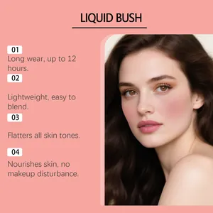 Finition naturelle de fard à joues liquide rose hydratant pour un maquillage durable