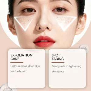 Detail of exfoliating gel for face and body skin spot fading and dead skin removal