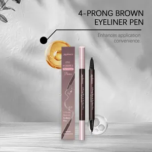 Dettaglio dell'eyeliner marrone Zephoco a 4 punte con la confezione professionale