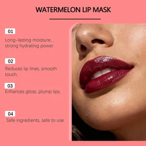 Makroaufnahme glänzender roter Lippen zeigt Hydratisierungseffekt der Lippenmaske