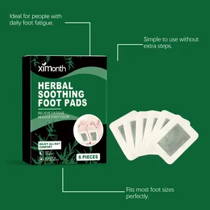 Ximonth herbal soothing foot pads set including six individual patches for daily foot care