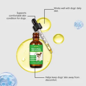 Close-up view of Kriath natural antibiotic herbal drops for dogs with precision dropper