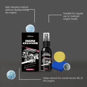 Effizientes Motorreiniger-Spray-Set inklusive Schwamm und Tuch für die Autopflege-Profis