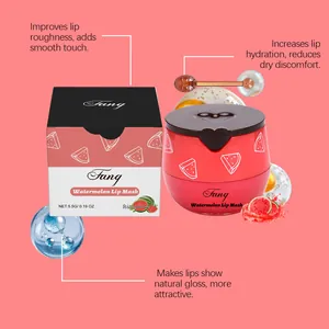 Detailansicht des Wassermelonen-Lippenmasken-Sets mit Verpackung und Feuchtigkeitspflege