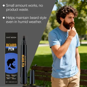 Penna per barba East Moon per uomo, ideale per modellare e riempire con finish naturale