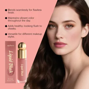 Détail du blush liquide zephoco montrant une texture rose et un éclat naturel