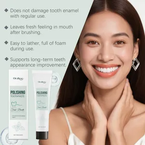Dentifrice polissant Oralhoe à l'extrait de menthe pour un sourire éclatant de santé.