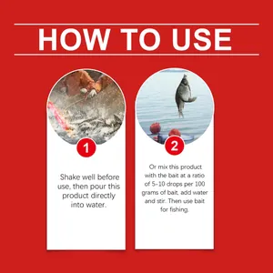 Step-by-step instructional guide on how to use the sweet fish bait attractant liquid