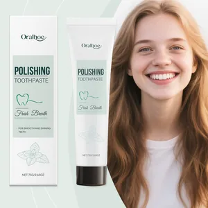 Dentifrice polissant Oralhoe à l'extrait de menthe pour une haleine fraîche et des dents blanches