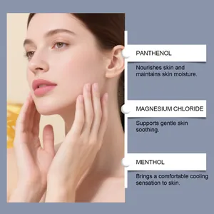 Detail view showing skin benefits of magnesium soothing and moisturizing face spray