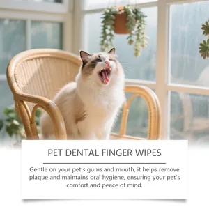 Details zu Finger-Zahnpflegtüchern für Haustiere mit einer Ragdoll-Katze im Haus