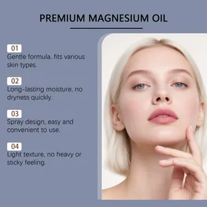Premium magnesium oil spray features for gentle moisturizing and light texture