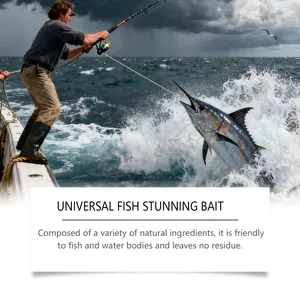 Action shot of a large marlin jumping out of water caught by a professional fisherman