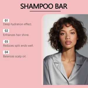 Detailweergave van voordelen van shampoo bar voor hydratatie en glanzend haar