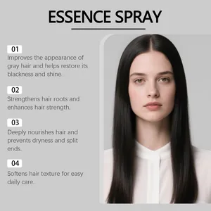 Dettagli sui benefici dello spray per capelli allo zafferano per capelli lisci neri