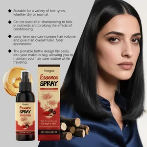 Spray per capelli Hoegoa all'essenza di zafferano per nutrimento e volume.