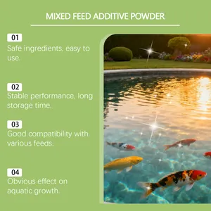 Features of mixed aquatic feed additive powder for healthy fish growth and nutrition