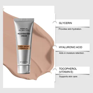 Detailansicht der verjüngenden Augencreme mit Glycerin, Hyaluronsäure und Vitamin E Inhalten.