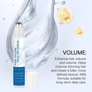 Nourishing rosemary hair volume roll-on serum for thinning hair and scalp care