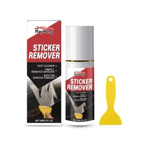 RayHong 60ml sticker remover spray kit with scraper tool for car adhesive cleaning