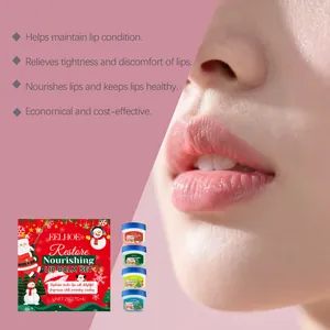 Set di balsami labbra idratanti EELHOE di Natale con 4 vasetti per labbra morbide