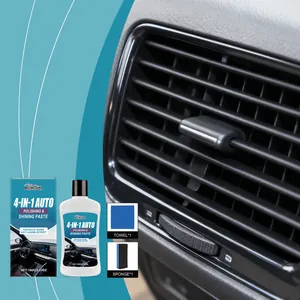 Kit profesional de pulido de plásticos para interiores de coche 4 en 1 con esponja