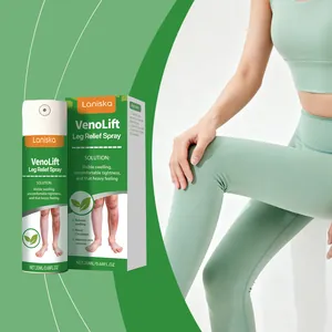 Vista detallada del spray Laniska VenoLift para el alivio de las piernas hinchadas
