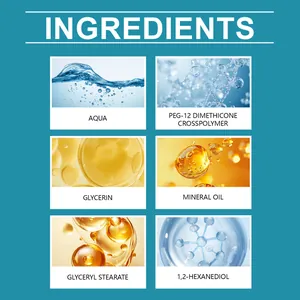 Representación visual de ingredientes de crema para plásticos de coche con aceite mineral