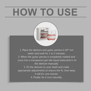 Step-by-step English usage guide for Oralhoe full denture set for smile enhancement