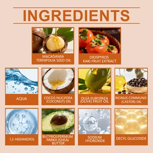 Lista detallada de ingredientes del jabón hidratante de caqui Oceaura para pieles delicadeas