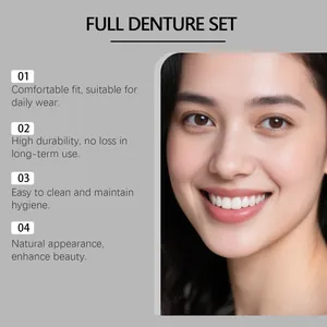 Full denture set featuring a natural appearance and comfortable fit for daily dental beauty