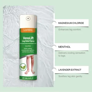 Detalle de los ingredientes naturales en Laniska VenoLift Spray para el alivio de las piernas