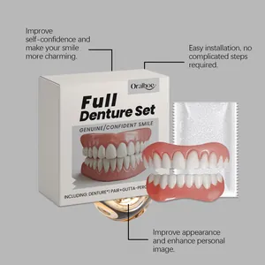 Oralhoe full denture set with teeth repair beads for a confident smile.