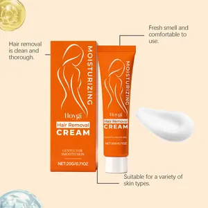 Tubo di crema depilatoria delicata e scatola con texture di crema bianca liscia