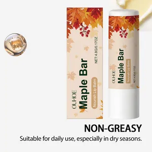 Dettaglio del balsamo per le labbra Maple Bar non grasso con confezione autunnale
